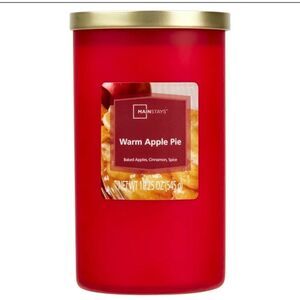 Mainstays Warm Apple Pie Scented Frosted Glass Single-Wick Candle, 19 oz